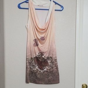 Butterfly print dress